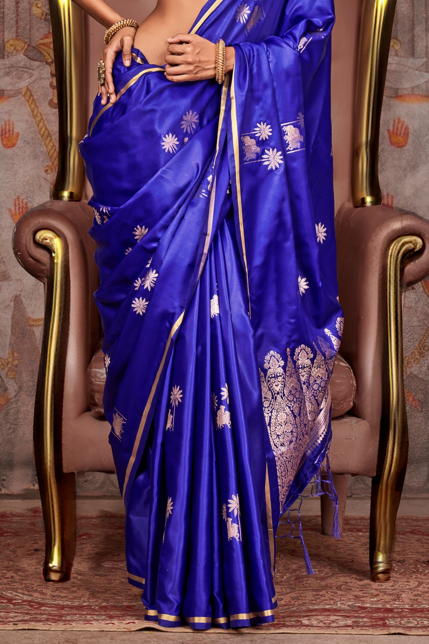 Blue Woven Satin Silk Saree-ZB133539_4_SareeButa.com