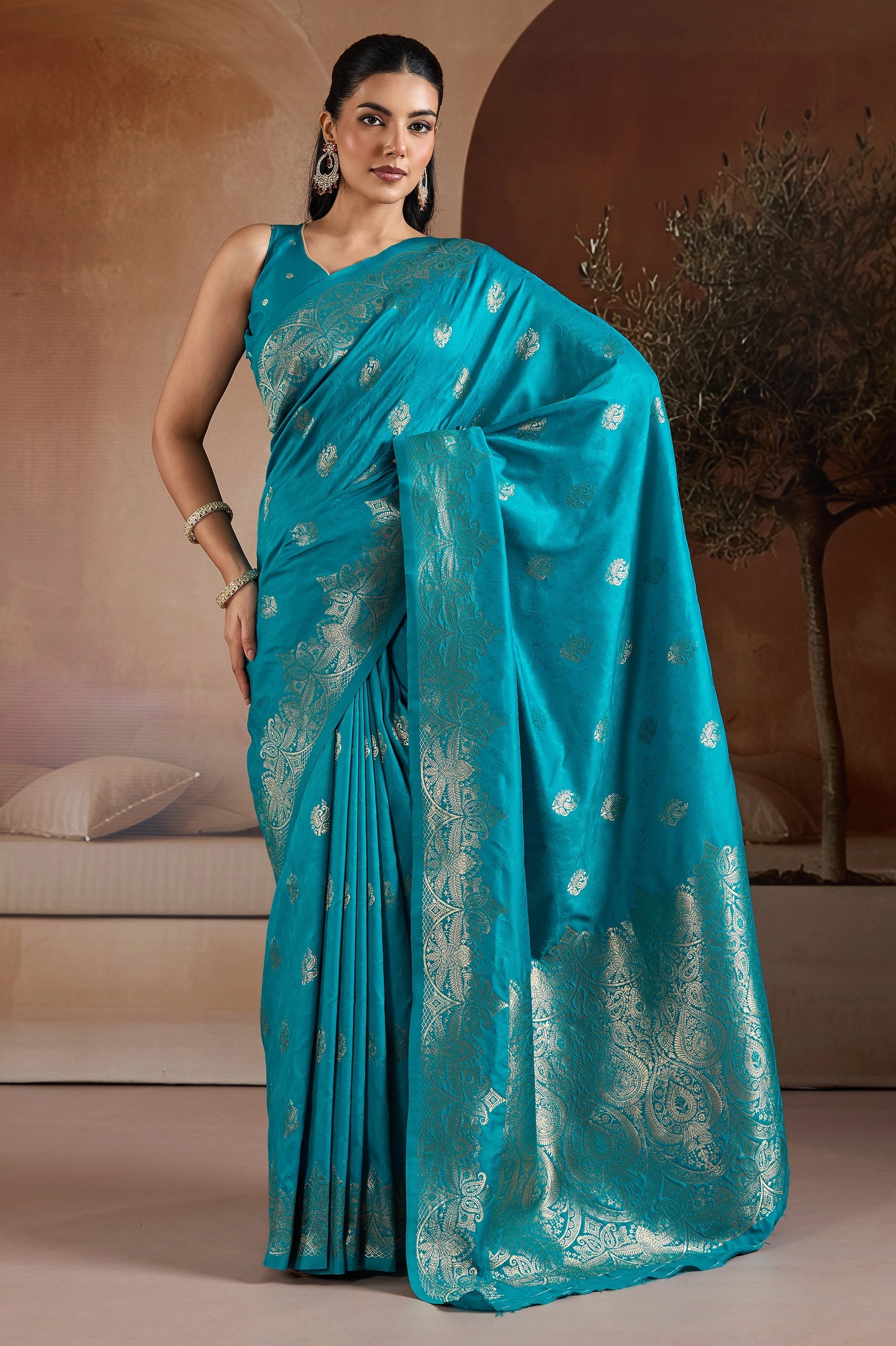 Blue Woven Silk Saree-SAR11184_1_SareeButa.com