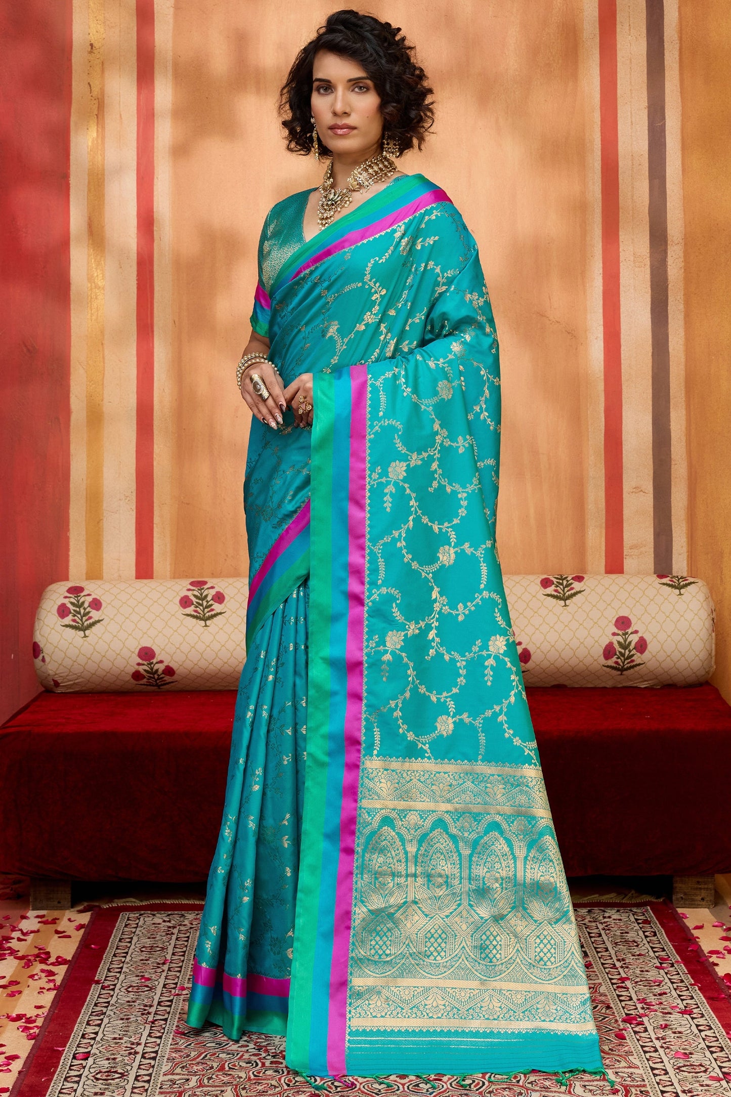 Blue Woven Silk Saree-SAR11234_1_SareeButa.com