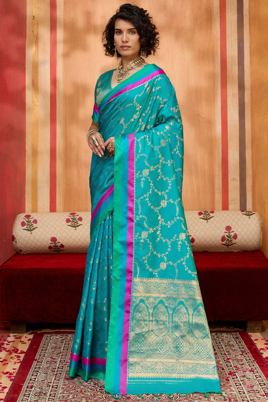 Blue Woven Silk Saree-SAR11234_1_SareeButa.com