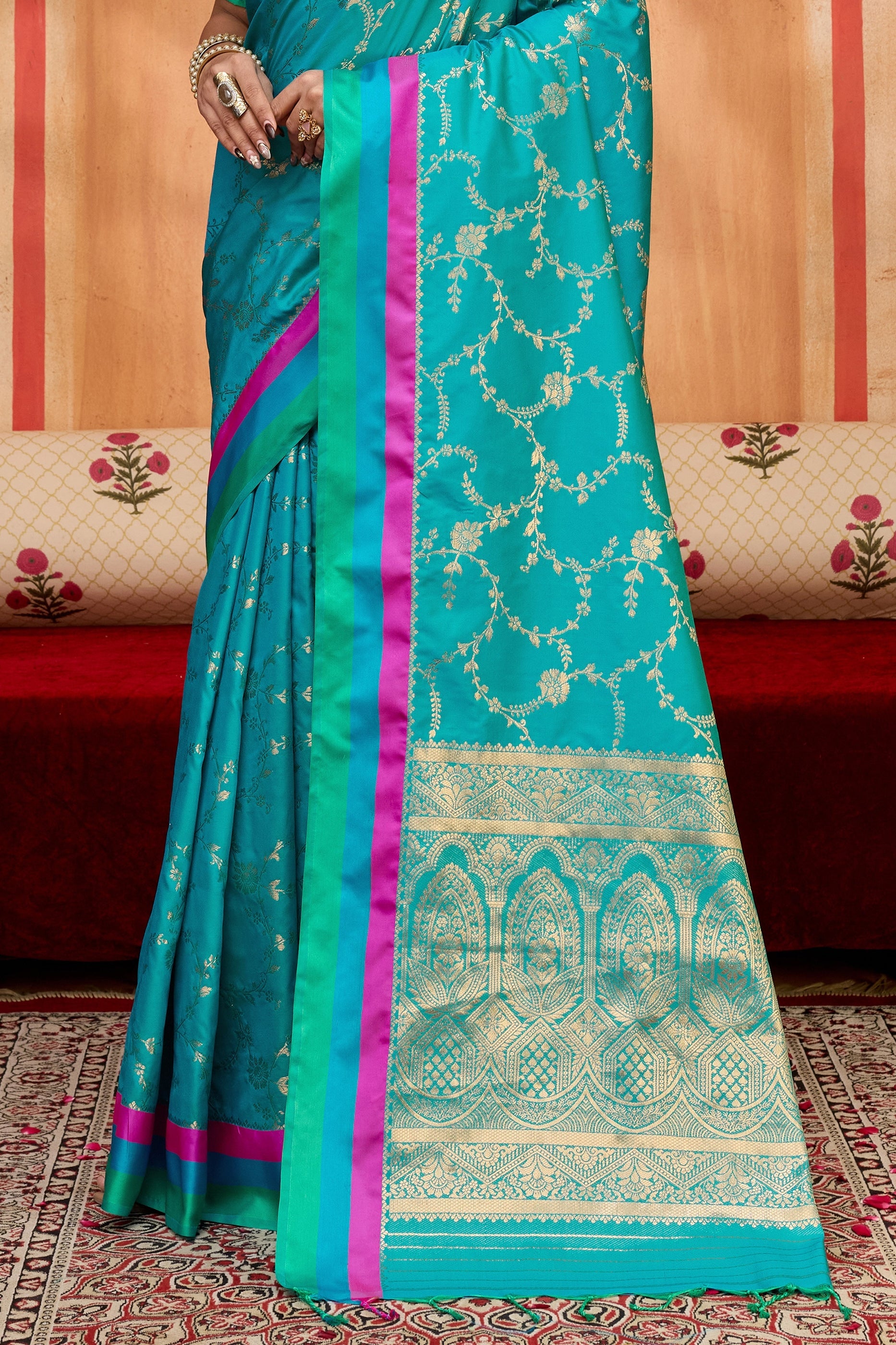 Blue Woven Silk Saree-SAR11234_5_SareeButa.com