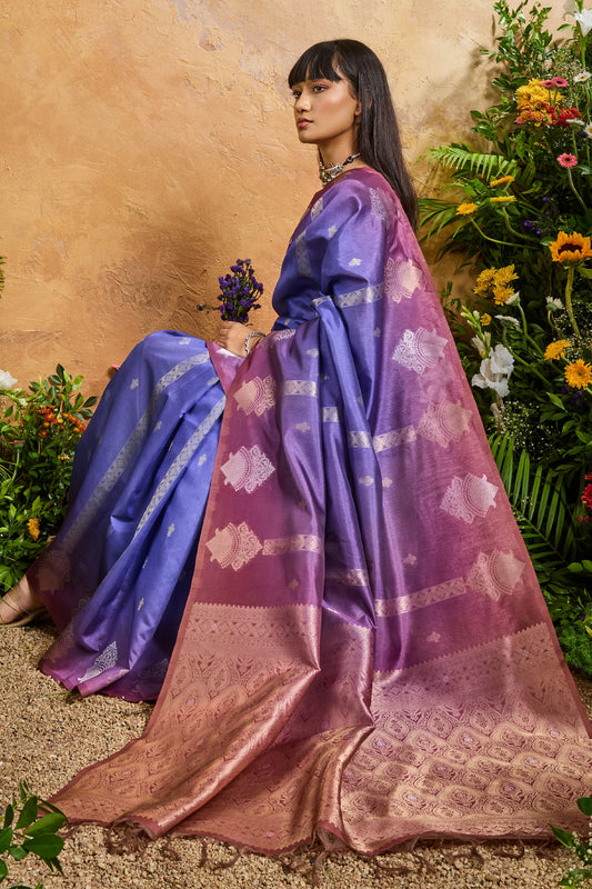 Blue Woven Silk Saree-SAR11941_2_SareeButa.com
