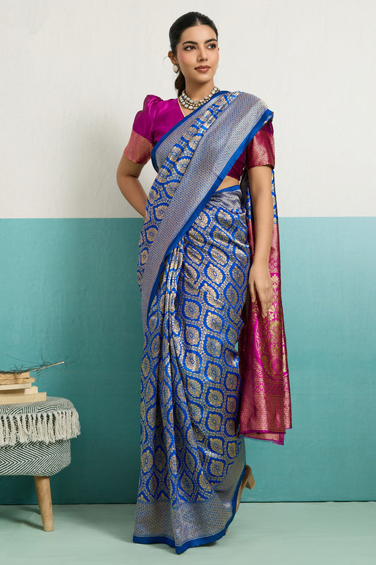 Blue Woven Silk Saree-SAR12522_1_SareeButa.com