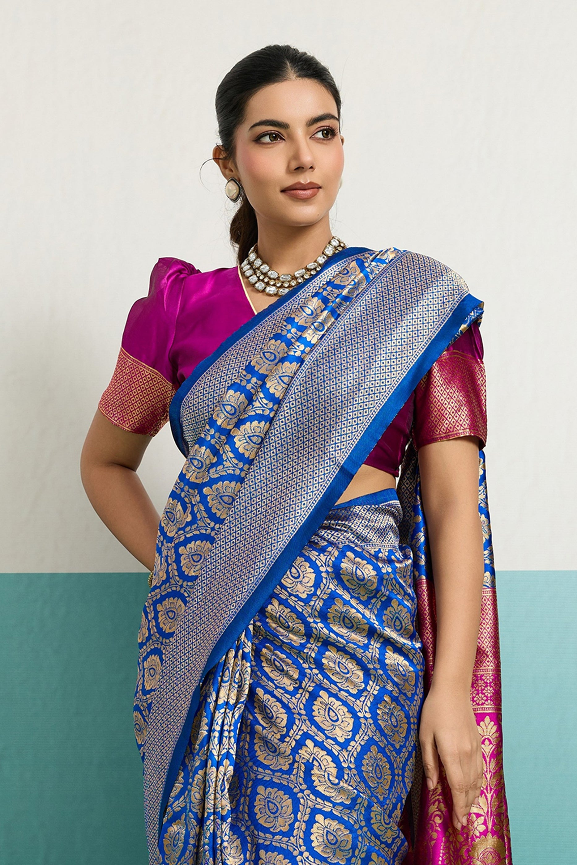 Blue Woven Silk Saree-SAR12522_4_SareeButa.com