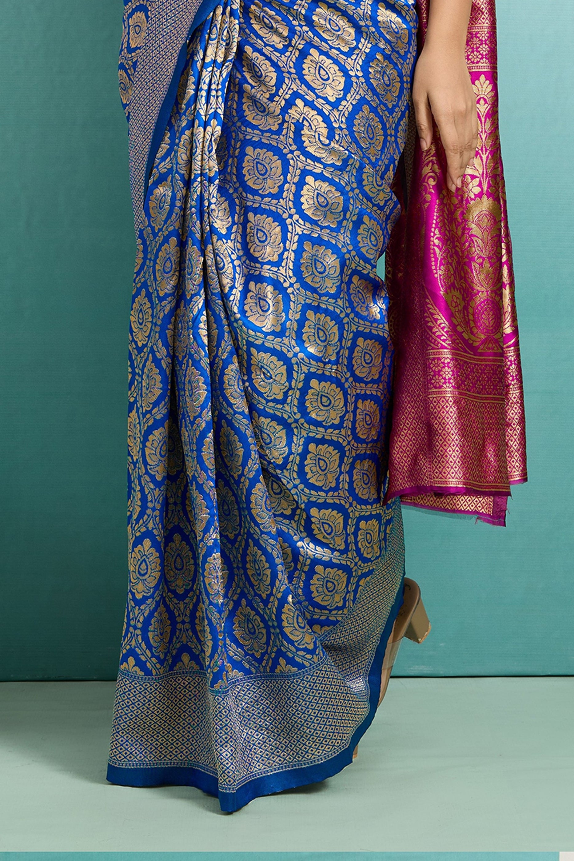 Blue Woven Silk Saree-SAR12522_5_SareeButa.com