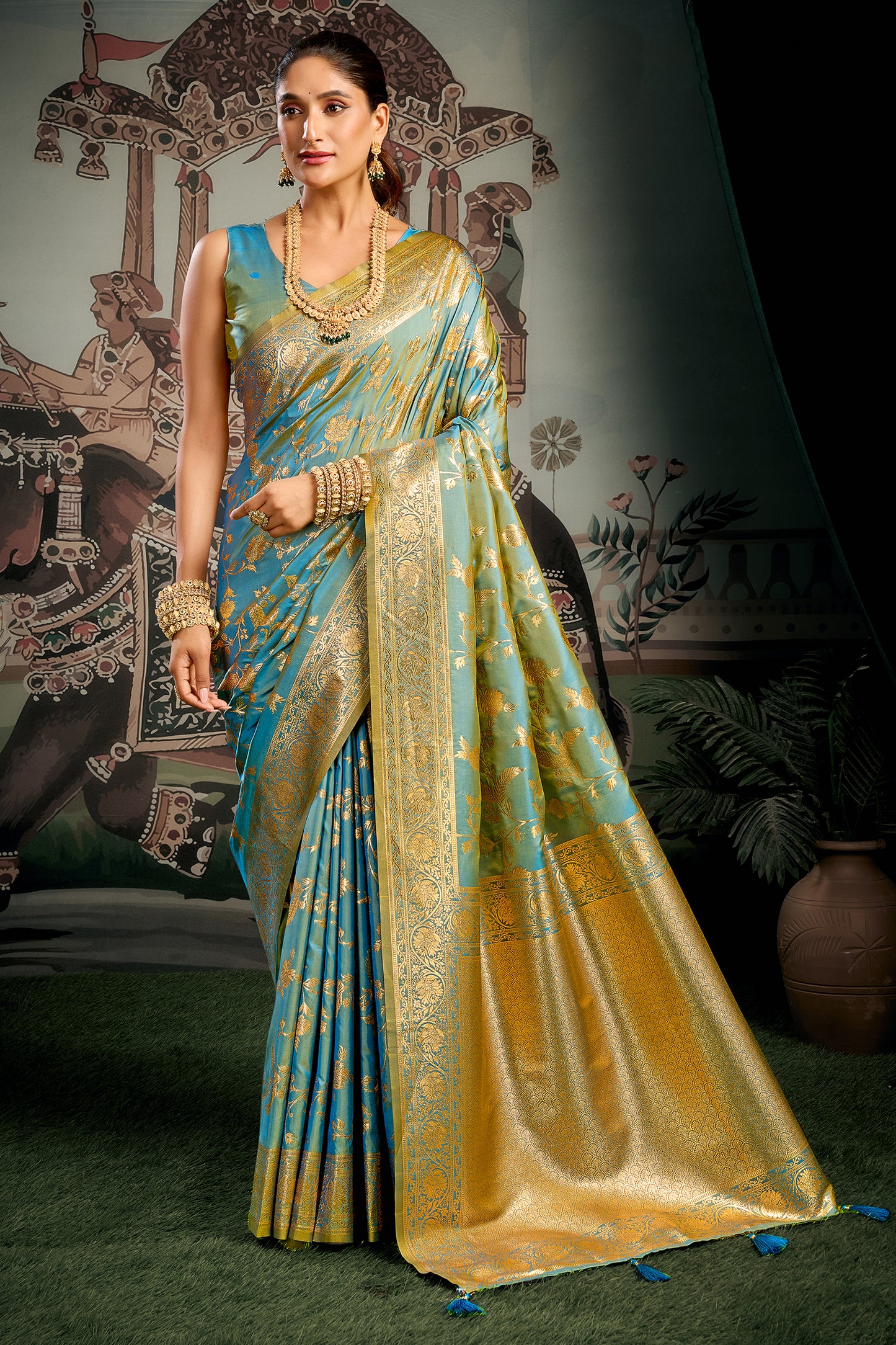Blue Woven Silk Saree-SAR12621_1_SareeButa.com
