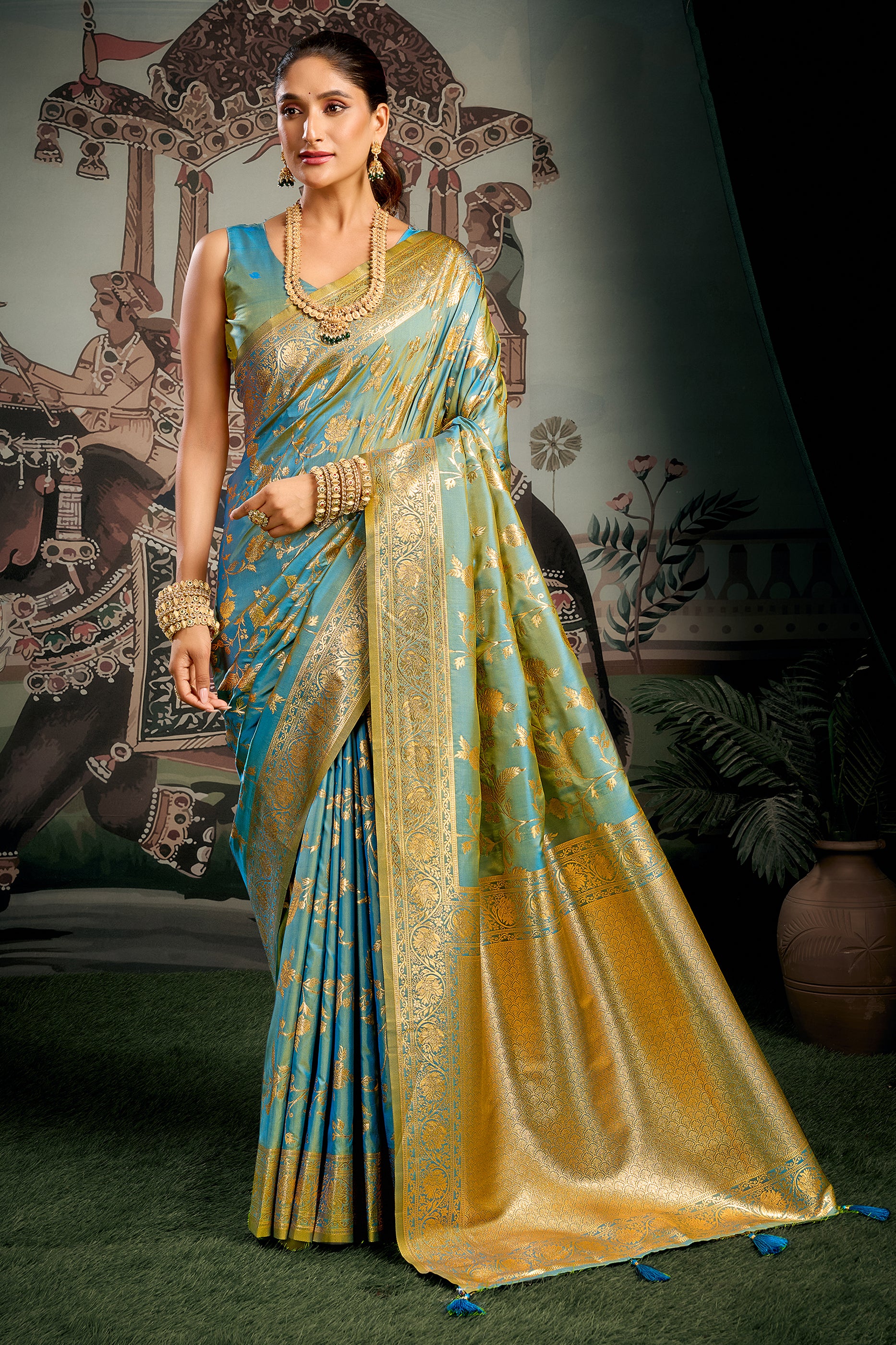 Blue Woven Silk Saree-SAR12621_1_SareeButa.com