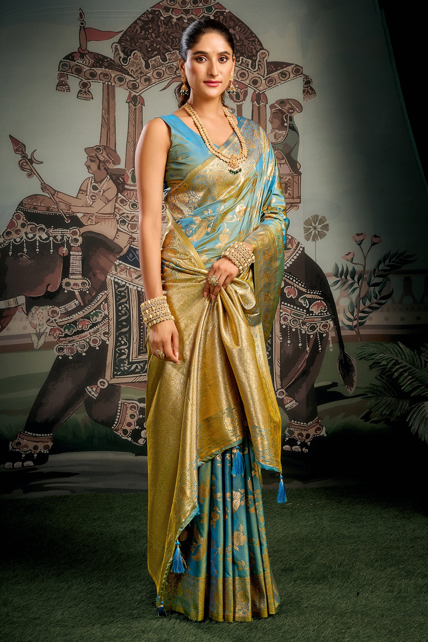 Blue Woven Silk Saree-SAR12621_3_SareeButa.com