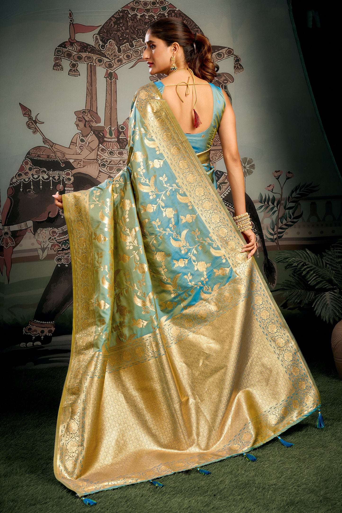 Blue Woven Silk Saree-SAR12621_4_SareeButa.com