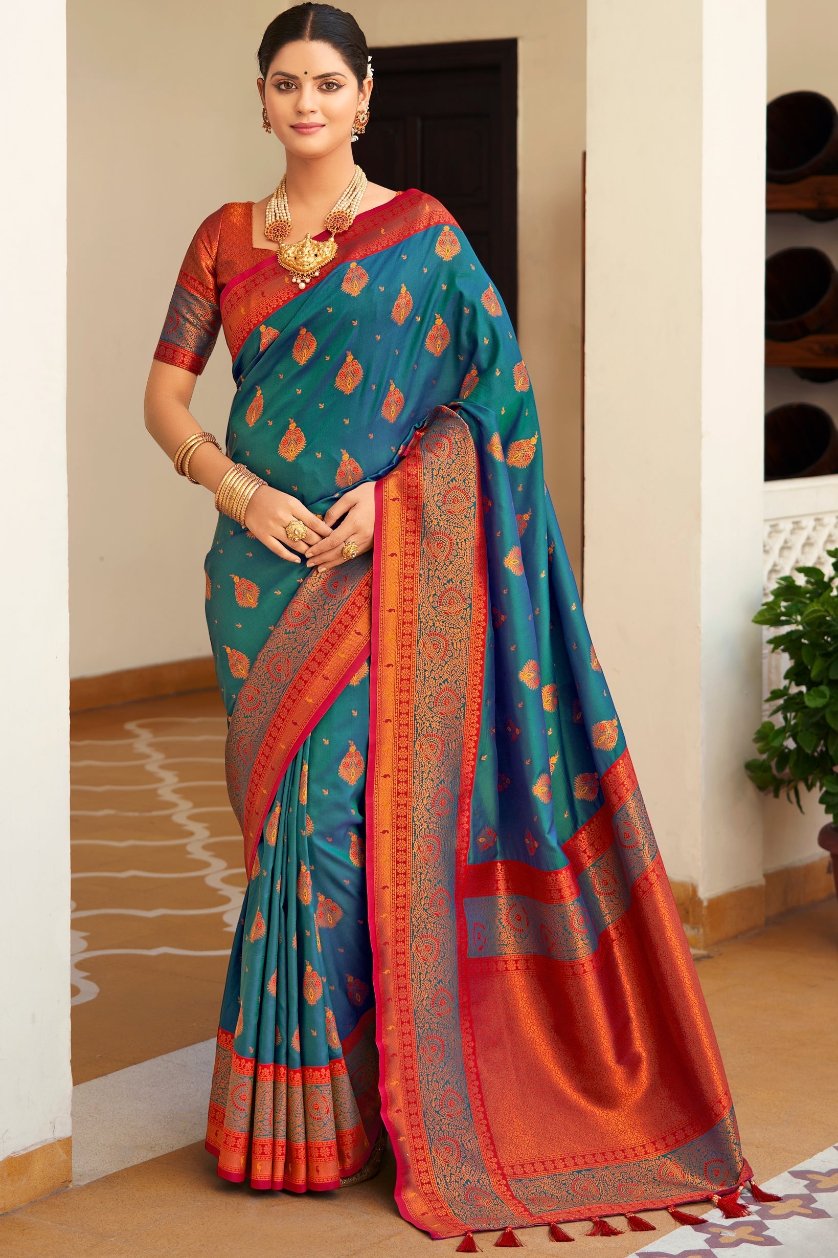 blue-woven-silk-saree-zb132373_1_SareeButa.com