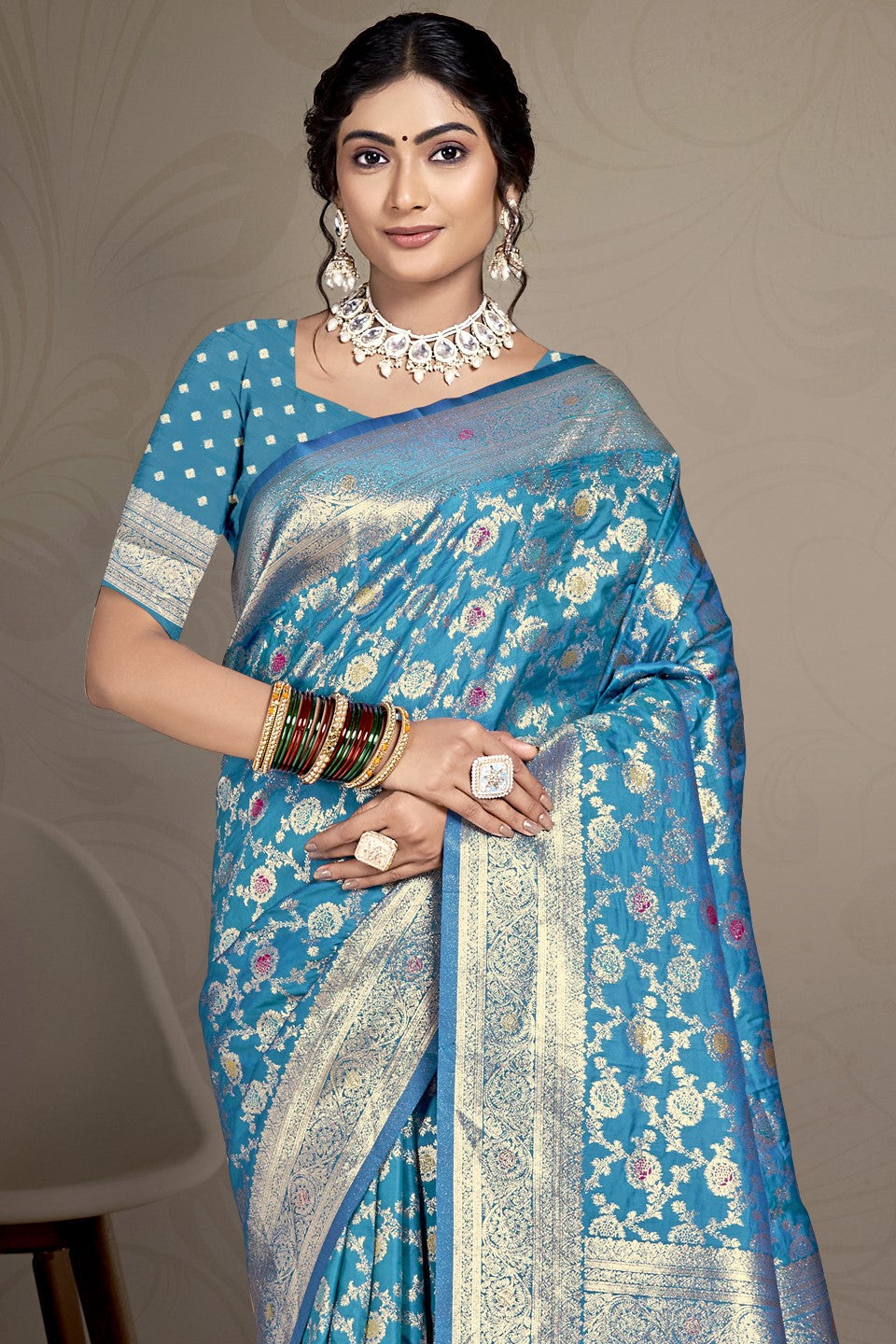 Blue Silk Saree-ZB132943_2_SareeButa.com