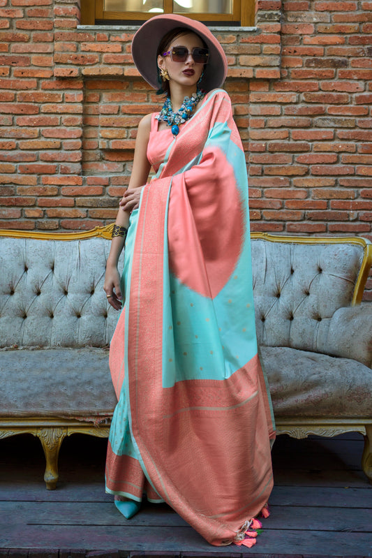 Blue Woven Silk Saree-ZB134021_1_SareeButa.com