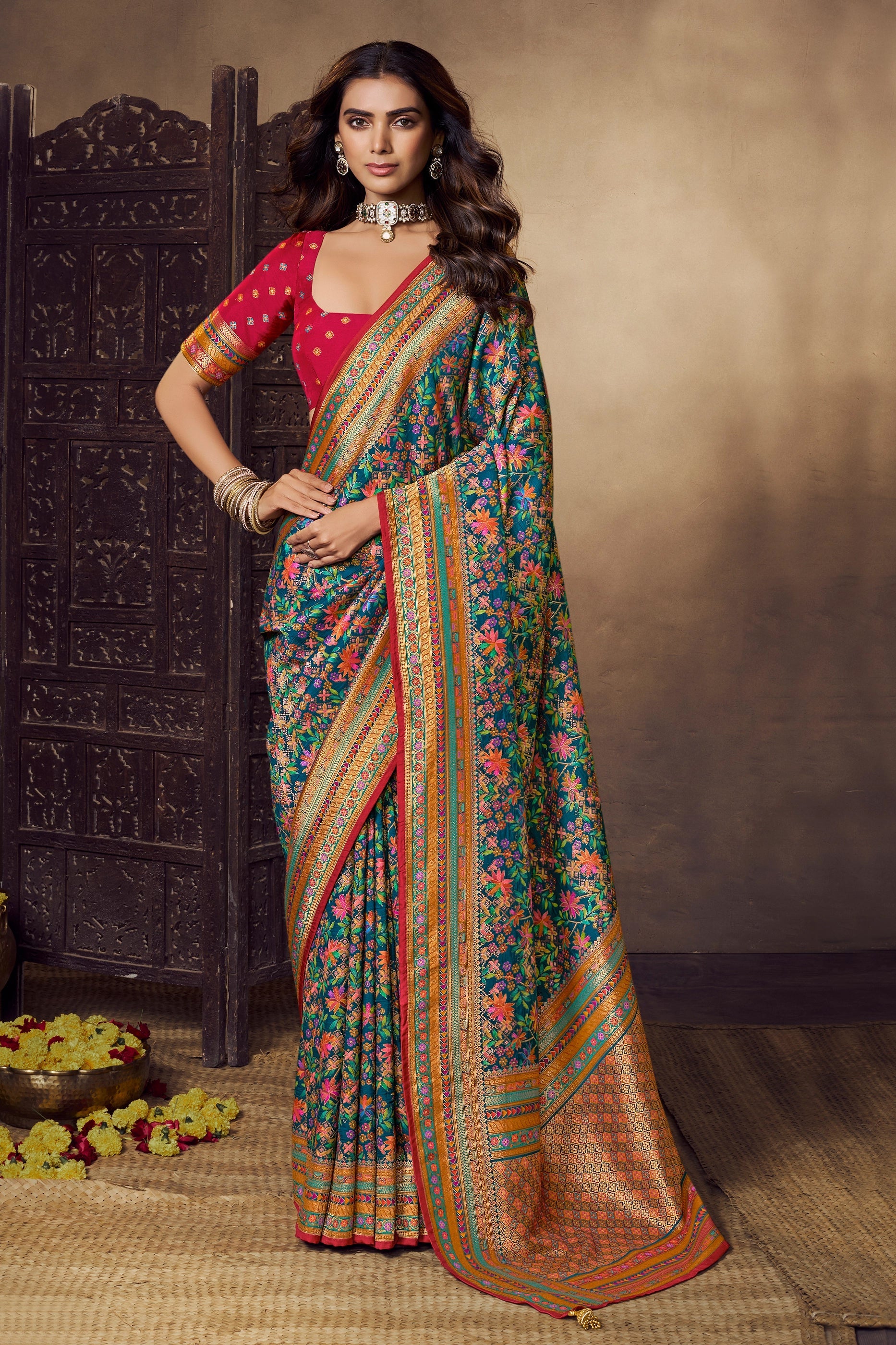 Blue Woven Viscose Silk Saree-SAR11023_1_SareeButa.com