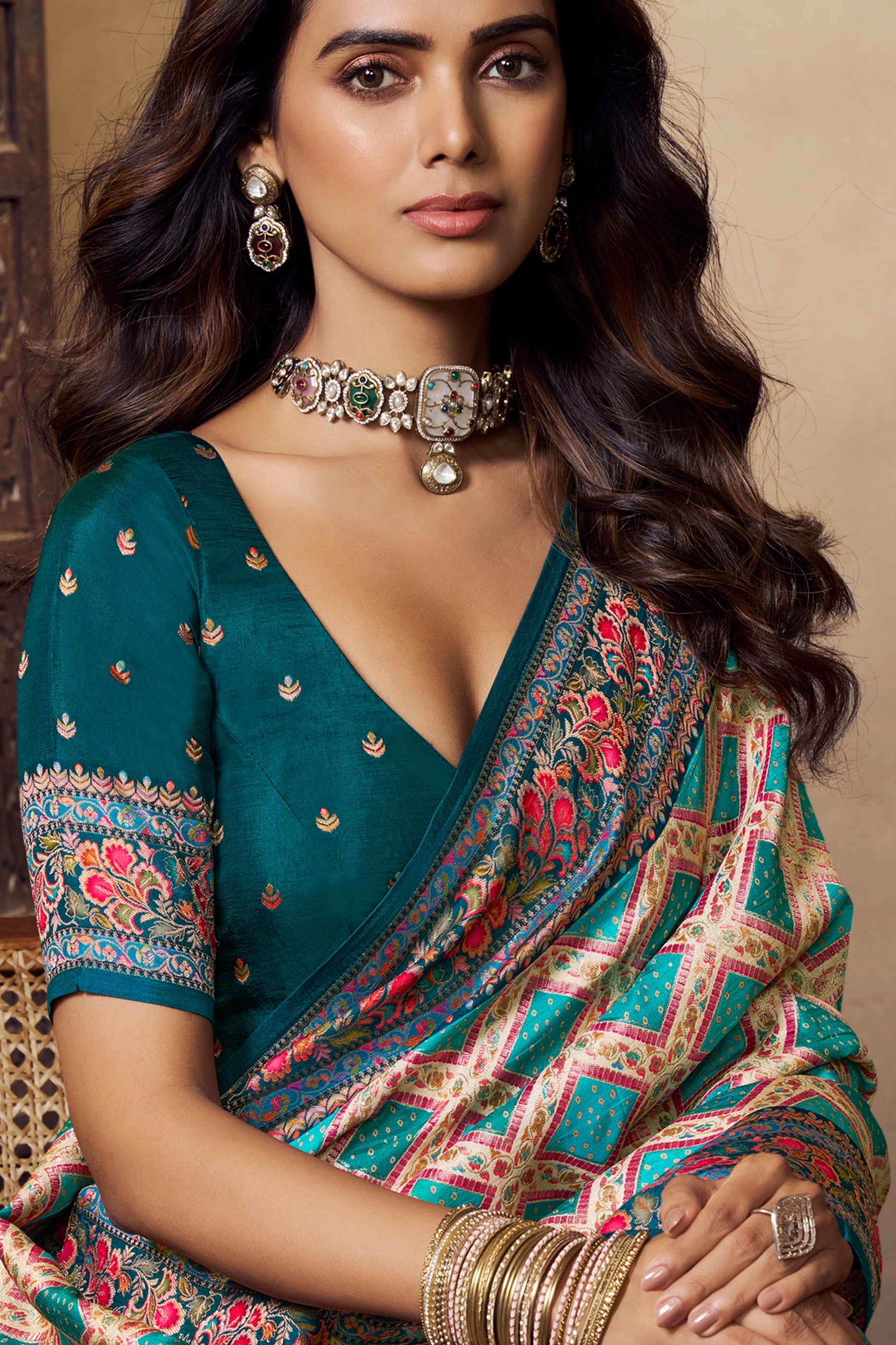 Blue Woven Viscose Silk Saree-SAR11026_2_SareeButa.com