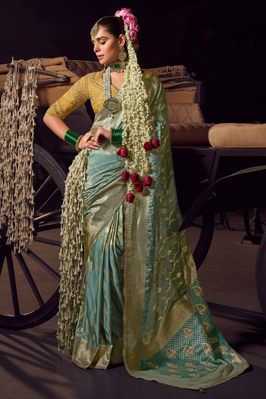 Blue Woven Viscose Tissue Saree-ZB134652_1_SareeButa.com