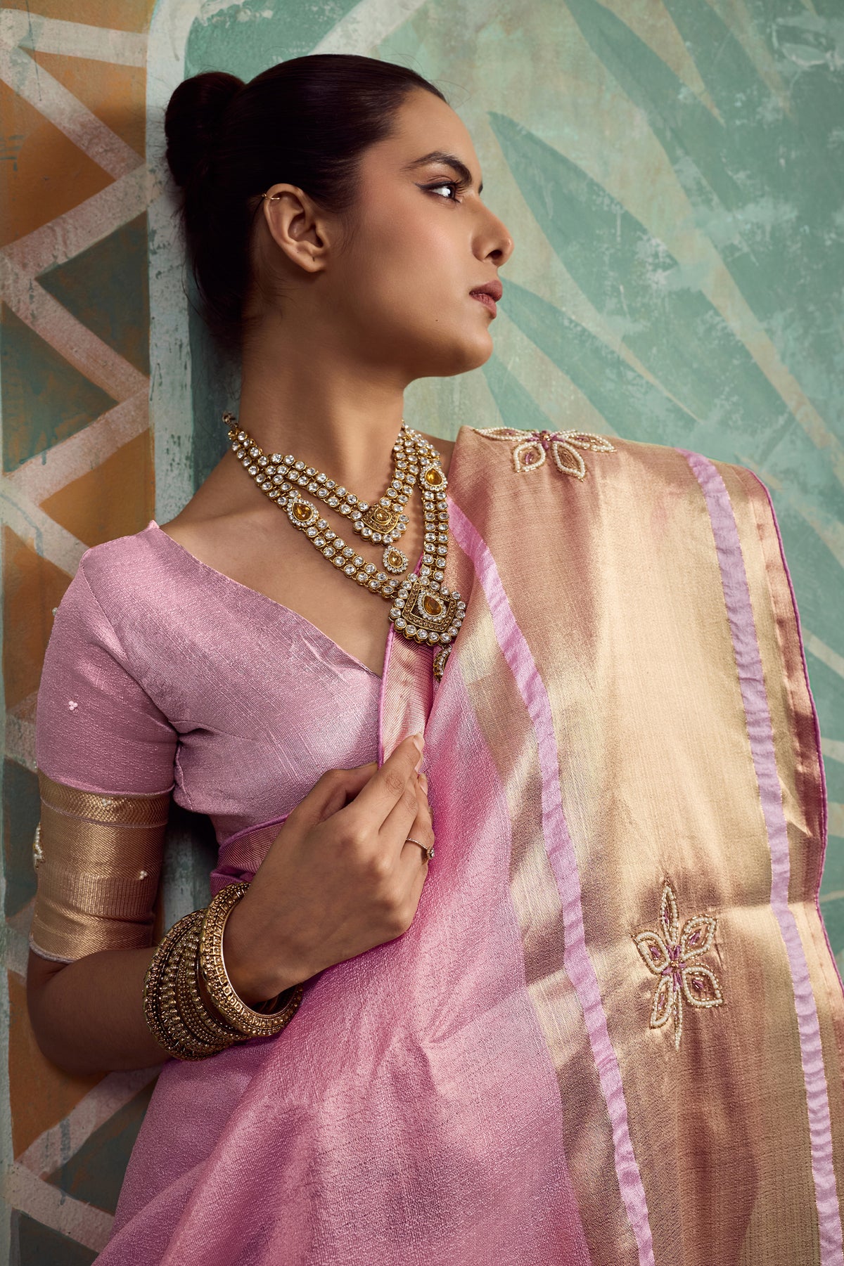 Blush Pink Embroidered Tissue Cotton Saree-SAR12939_2_SareeButa.com