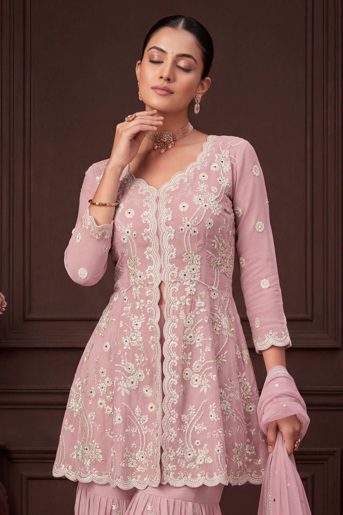 Blush Pink Readymade Georgette Sharara Suit-SAR13350_2_SareeButa.com
