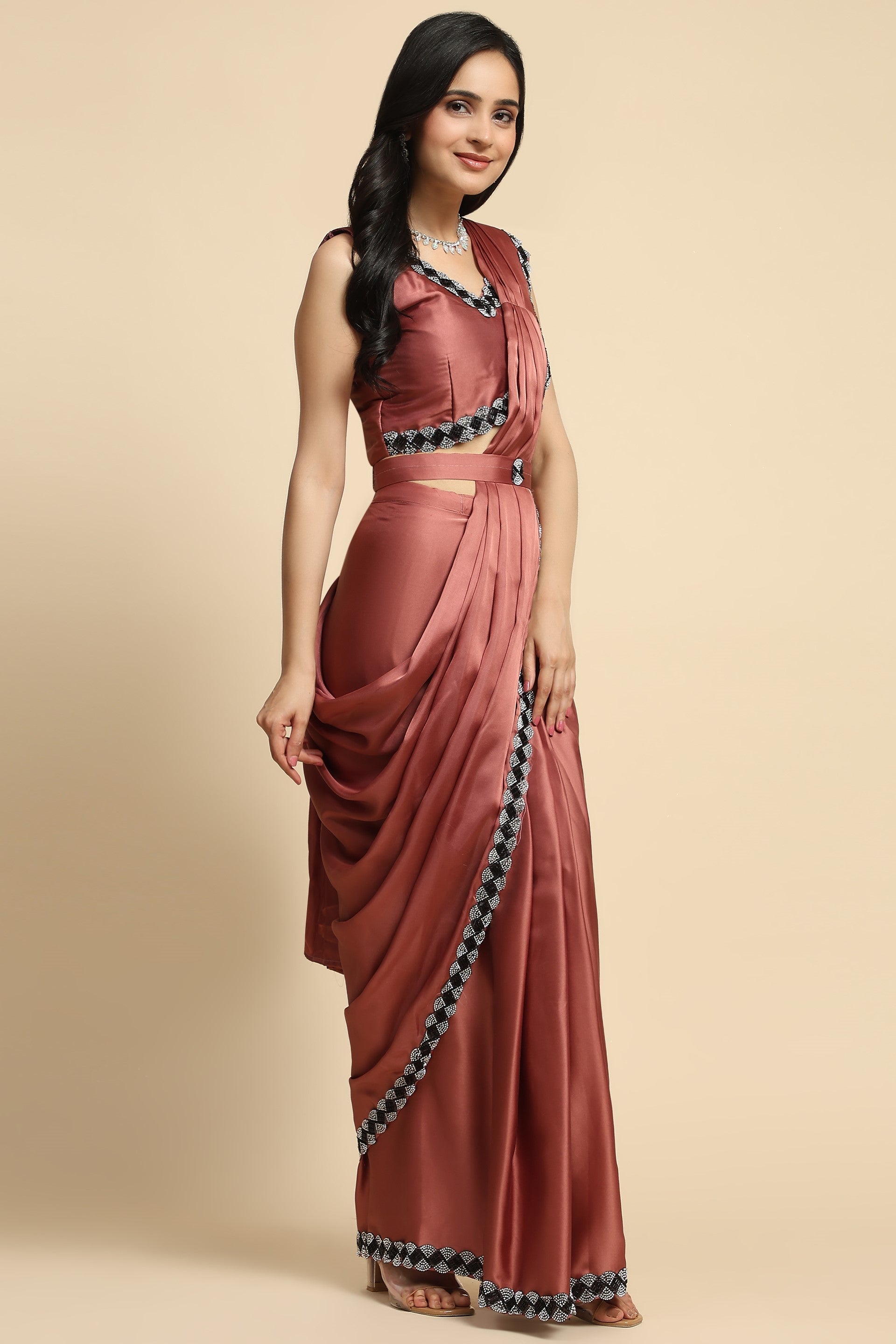 Blush Pink Stone Work Satin Saree-ZB133378_2_SareeButa.com