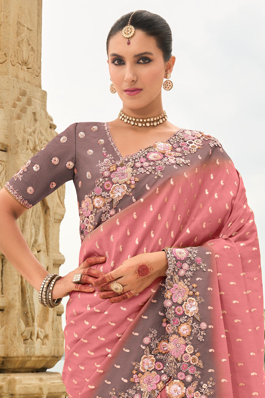 Blush Pink Woven Banarasi Saree-ZB134491_2_SareeButa.com