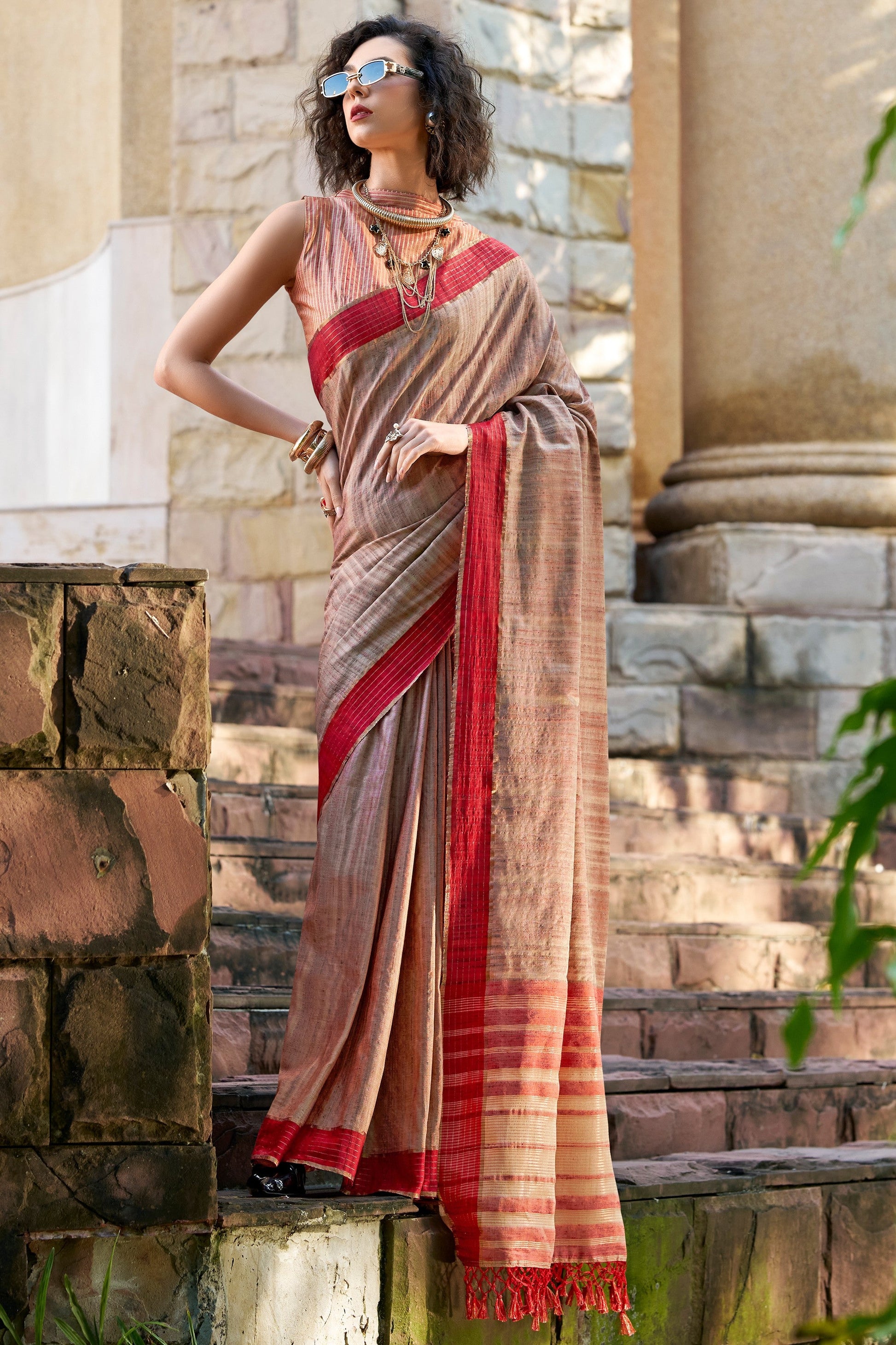 Blush Woven Cotton Silk Saree-ZB134028_1_SareeButa.com
