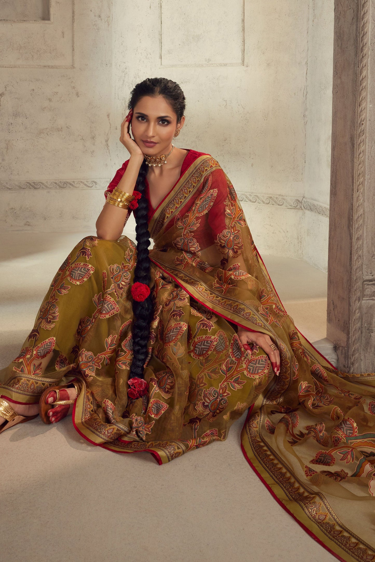 brown-brasso-organza-saree-zb130960_3_SareeButa.com