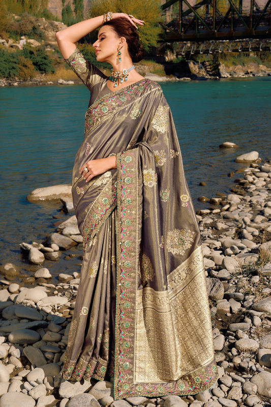 brown-embroidered-banarasi-saree-zb130734_1_SareeButa.com