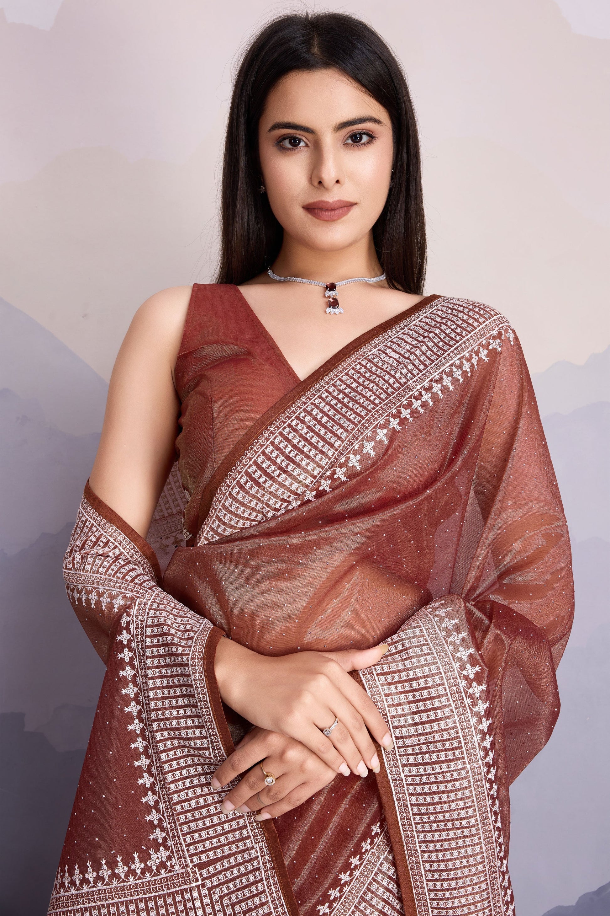 brown-embroidered-net-saree-zb132821_2_SareeButa.com