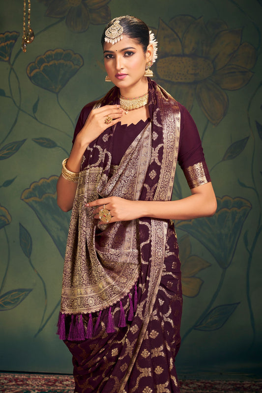 brown-georgette-banarasi-saree-zb130287_2_SareeButa.com