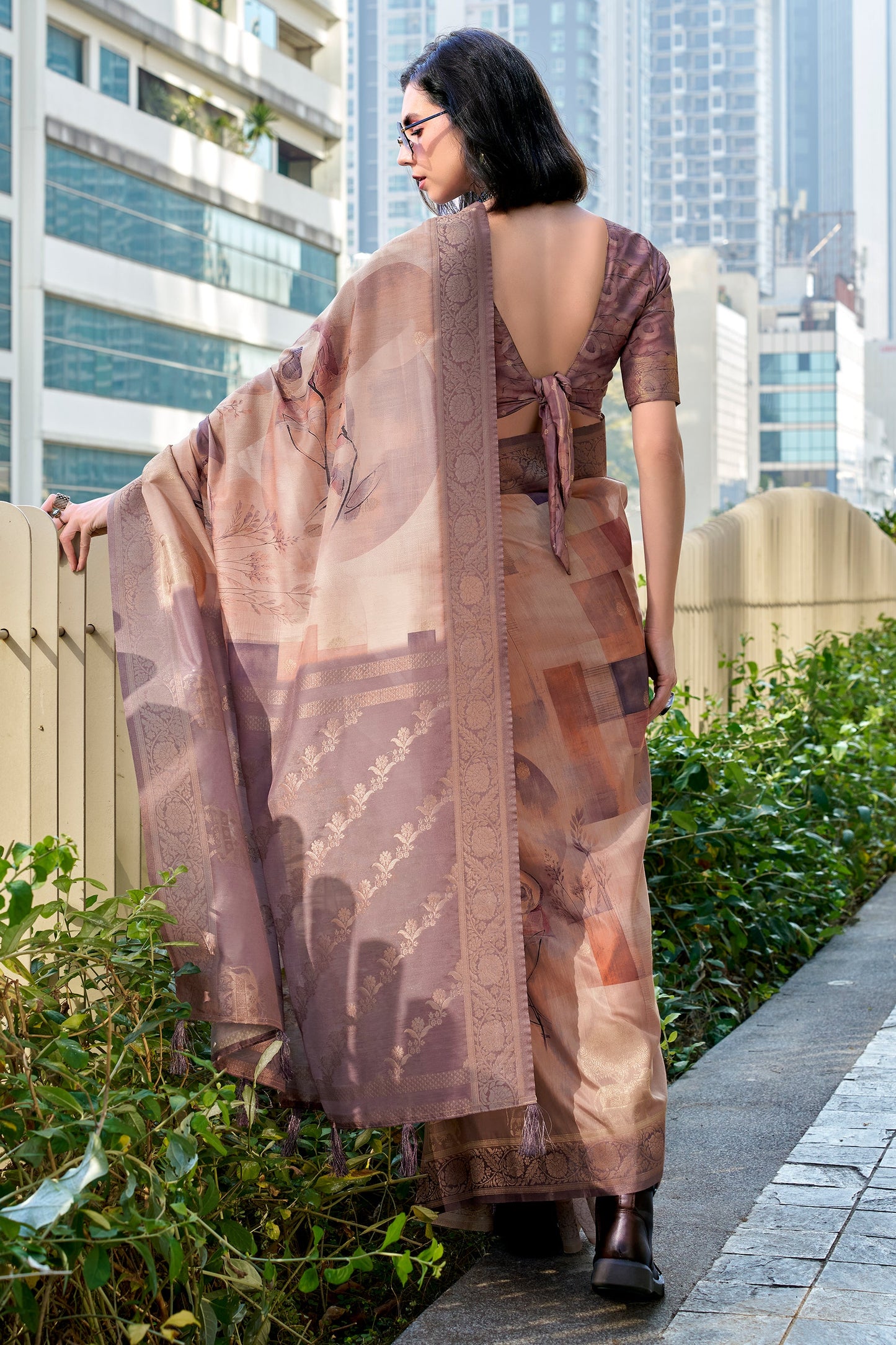 Brown Jacqaurd Silk Saree-ZB133856_3_SareeButa.com