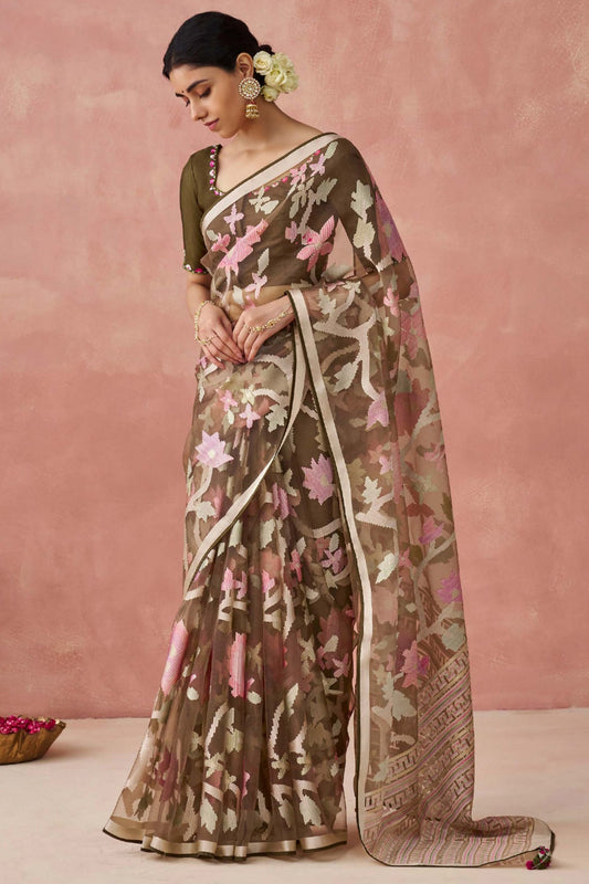 brown-organza-saree-zb132721_1_SareeButa.com