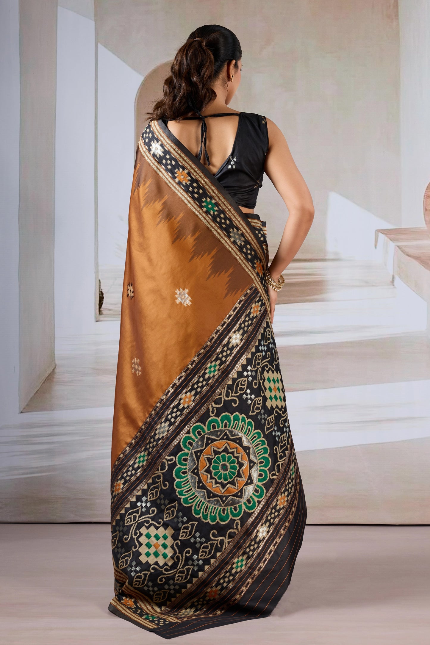 Brown Woven Patola Silk Saree-SAR12422_3_SareeButa.com