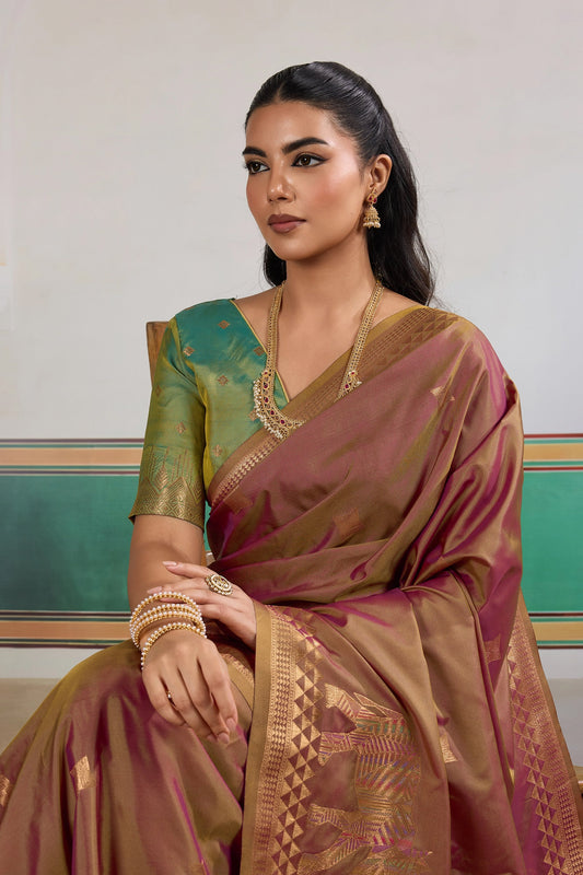 Brown Woven Silk Saree-SAR11471_2_SareeButa.com