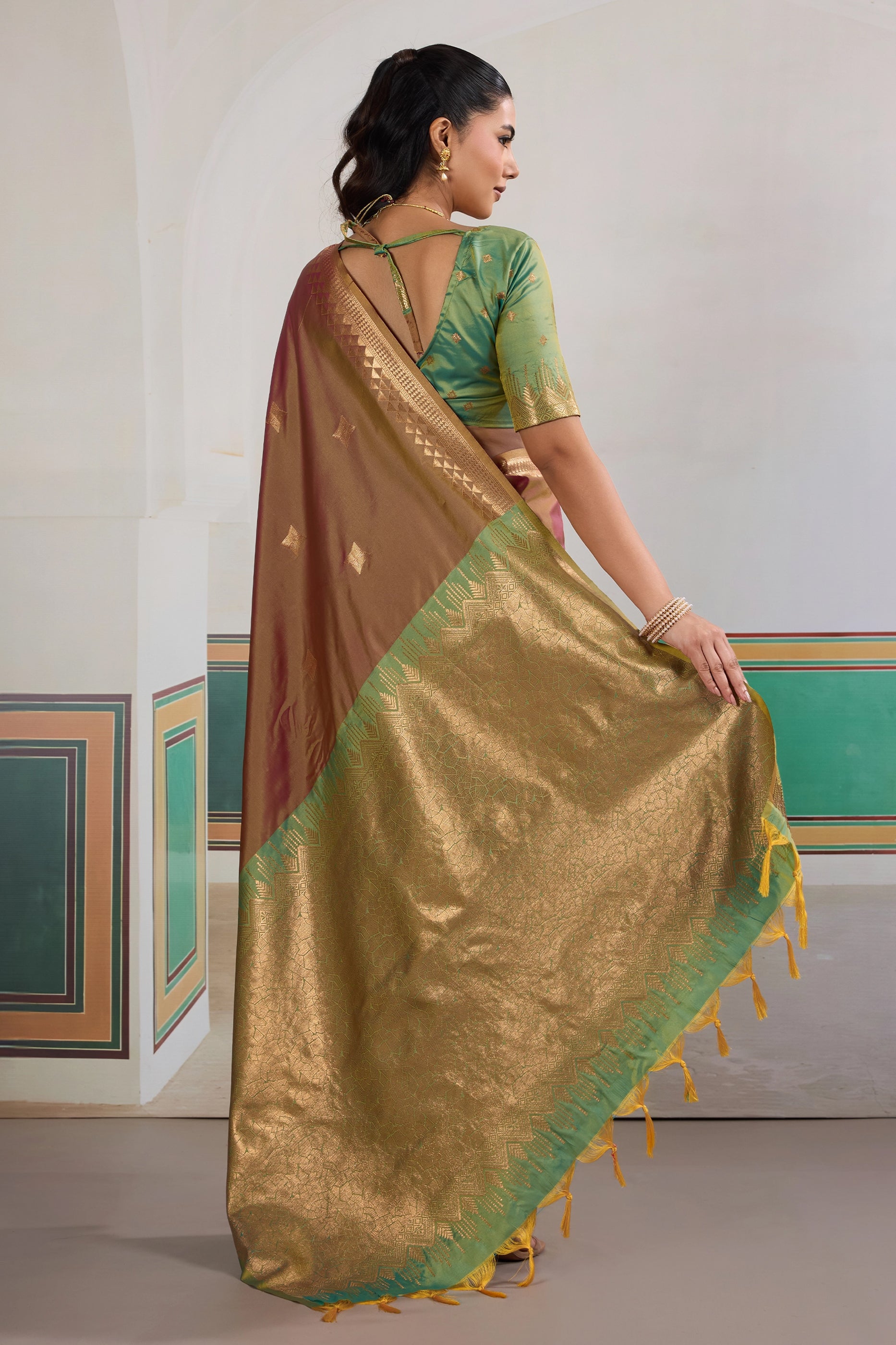 Brown Woven Silk Saree-SAR11471_3_SareeButa.com