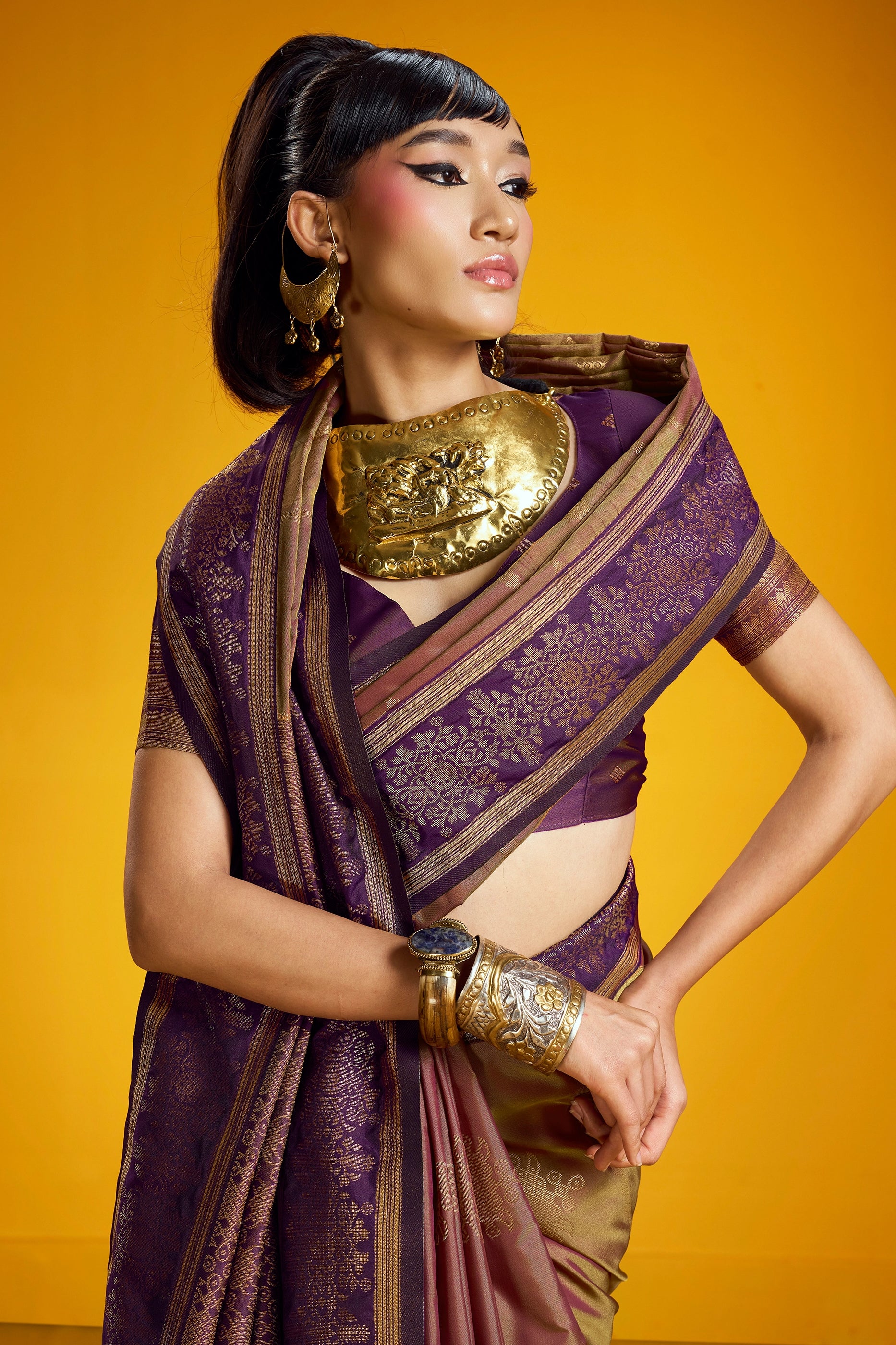 Brown Woven Silk Saree-SAR12367_2_SareeButa.com