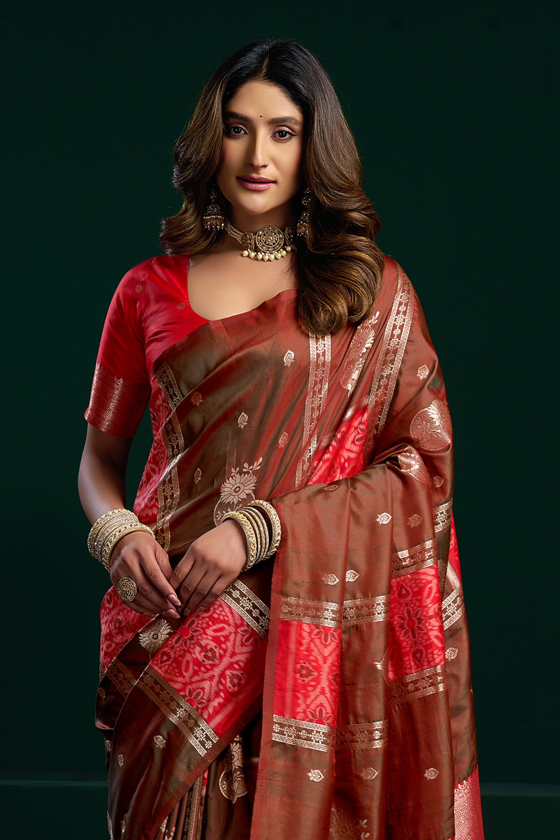 Brown Woven Silk Saree-SAR12702_4_SareeButa.com