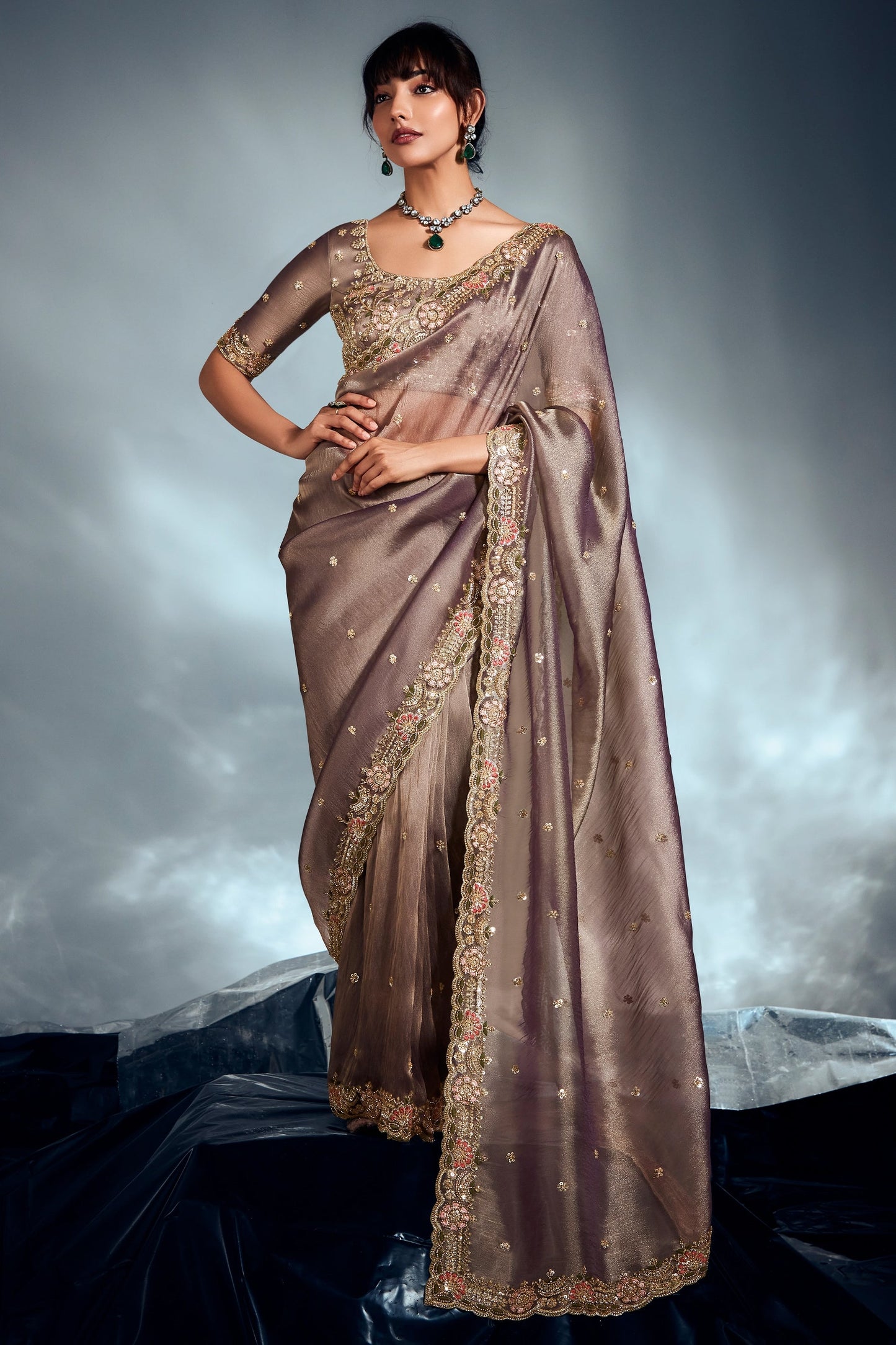 Brownish Mauve Embroidered Tissue Silk Saree-SAR10210_1_SareeButa.com
