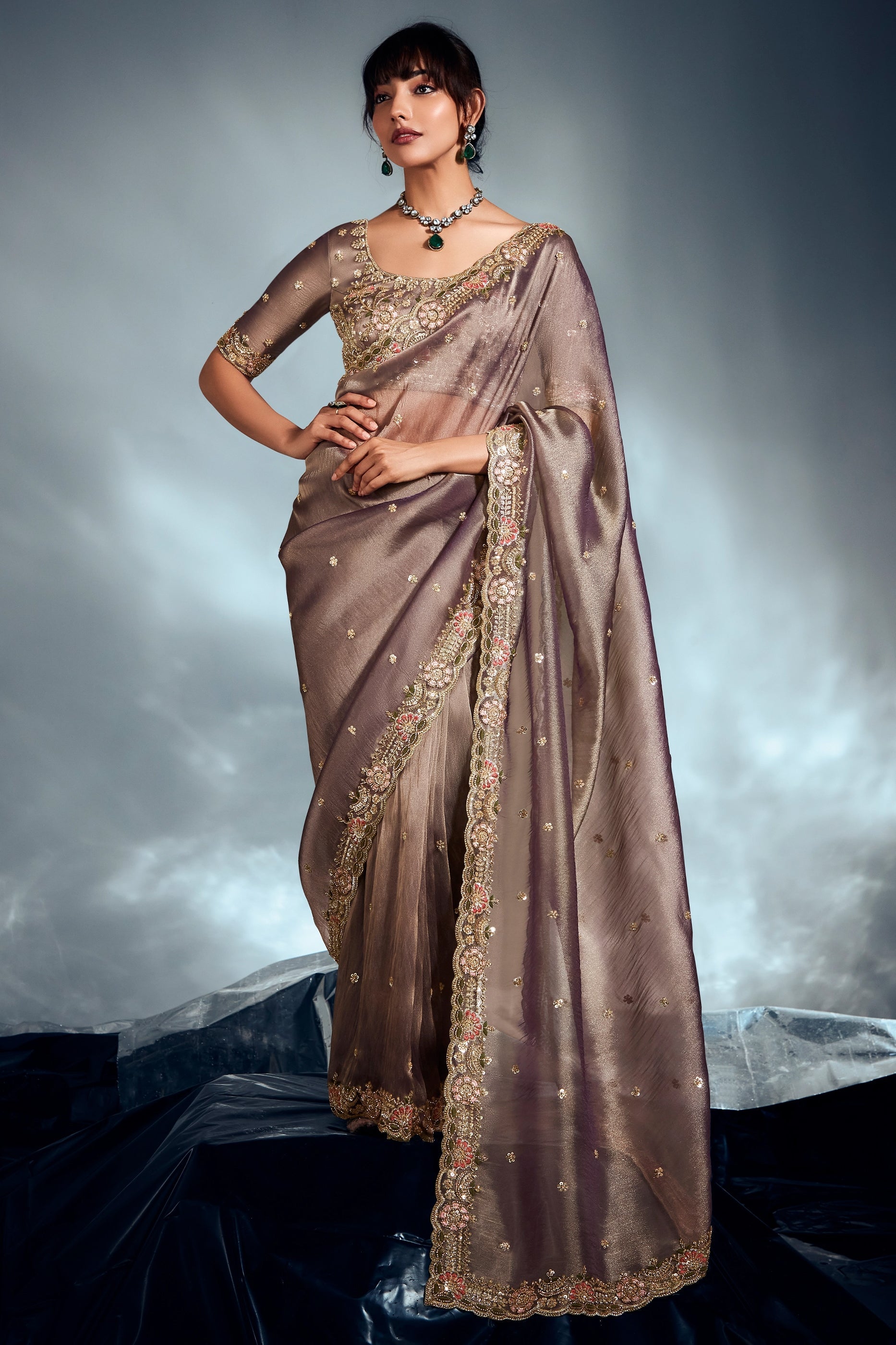 Brownish Mauve Embroidered Tissue Silk Saree-SAR10210_1_SareeButa.com