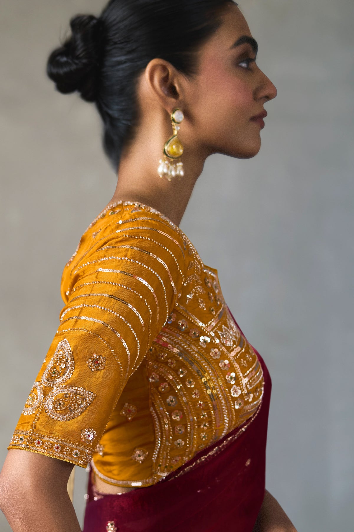Burgundy Red Embroidered Silk Saree-SAR13404_3_SareeButa.com