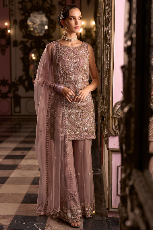 Cafe Rose Readymade Heavy Work Net Suit-SAR13243_1_SareeButa.com