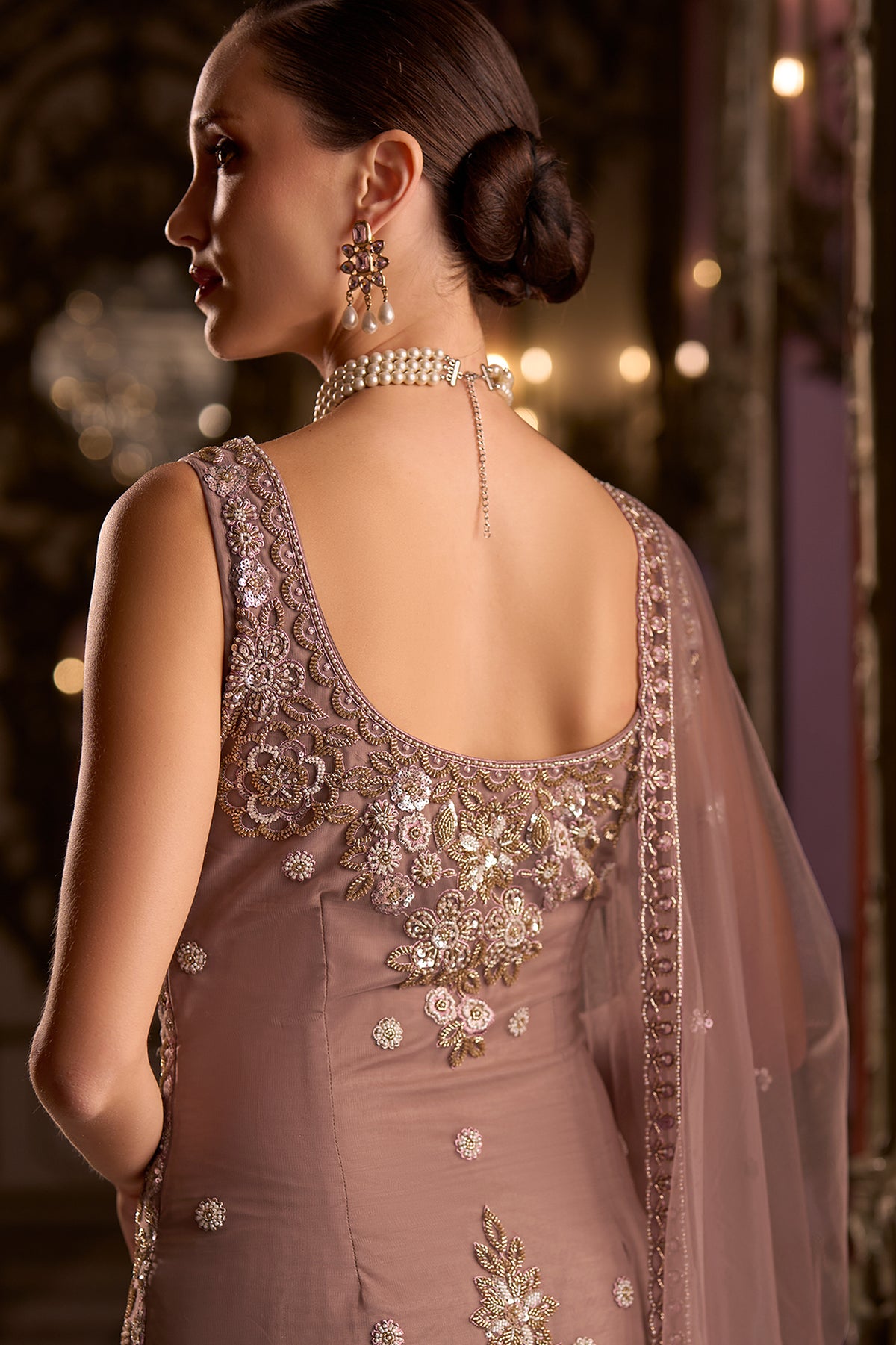 Cafe Rose Readymade Heavy Work Net Suit-SAR13243_3_SareeButa.com