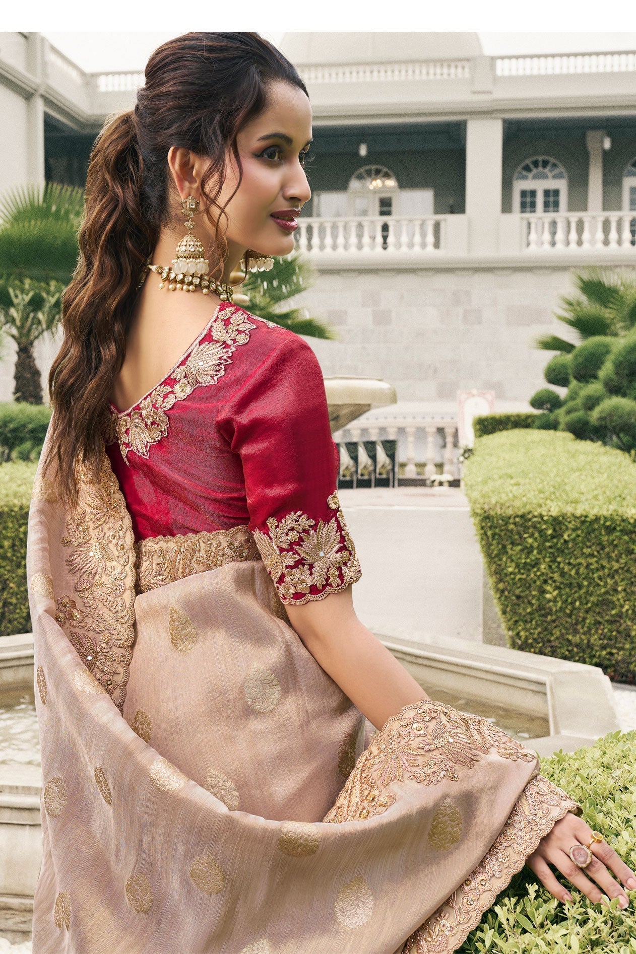 Champagne Pink Heavy Work Pure Tissue Silk Saree-ZB133302_3_SareeButa.com