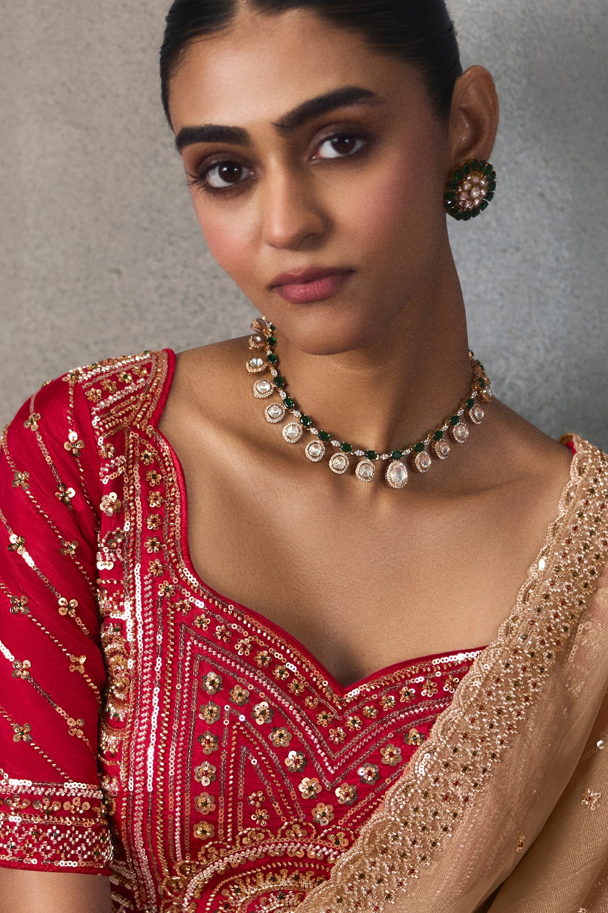 Champagne Beige Embroidered Silk Saree-SAR13405_2_SareeButa.com
