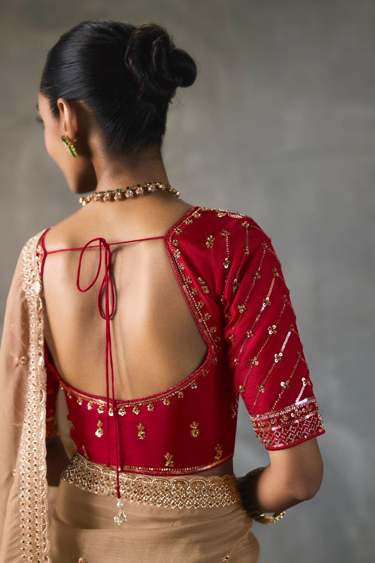 Champagne Beige Embroidered Silk Saree-SAR13405_4_SareeButa.com
