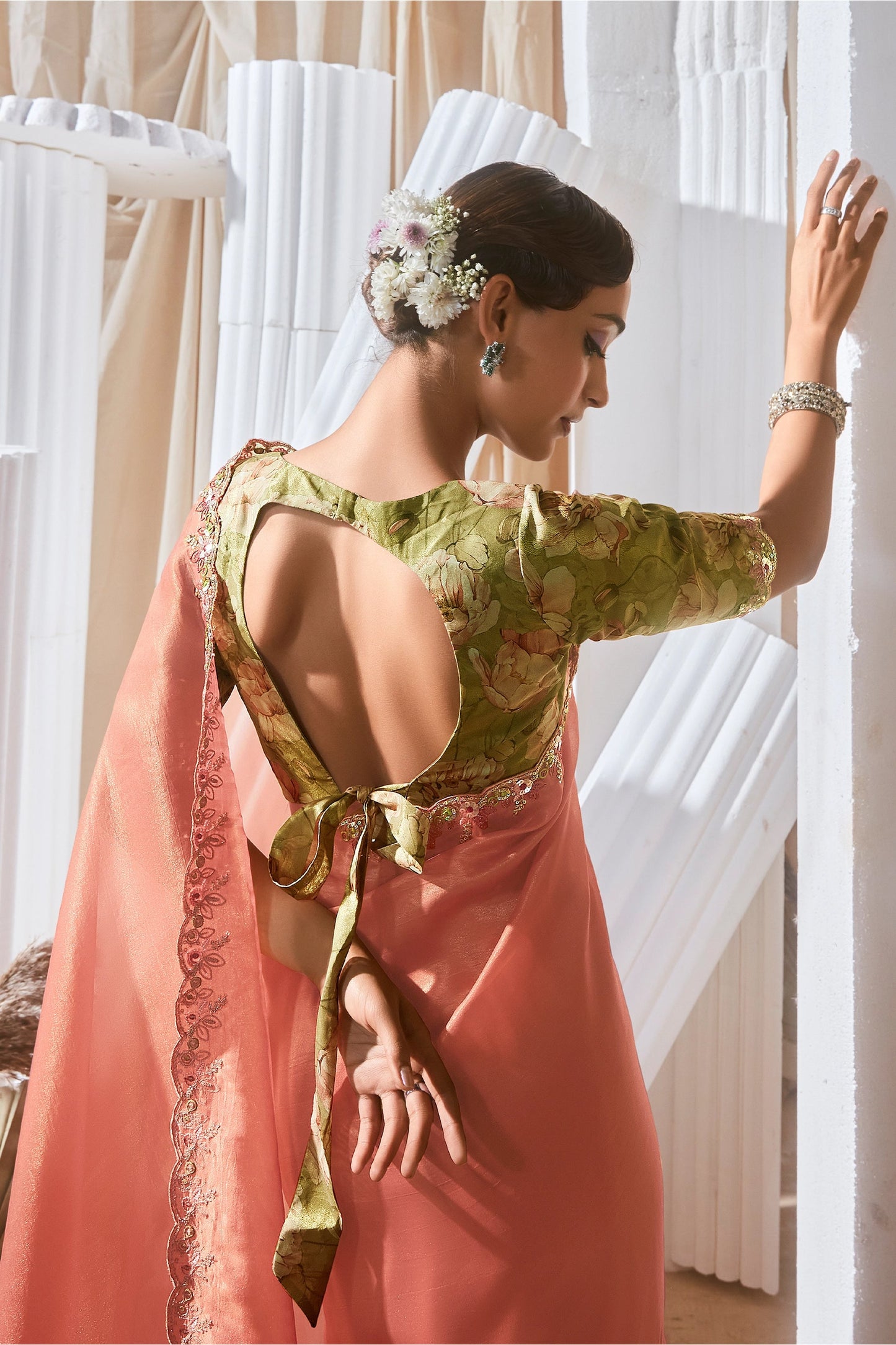 Coral Peach Embroidered Tissue Silk Saree-SAR10233_3_SareeButa.com