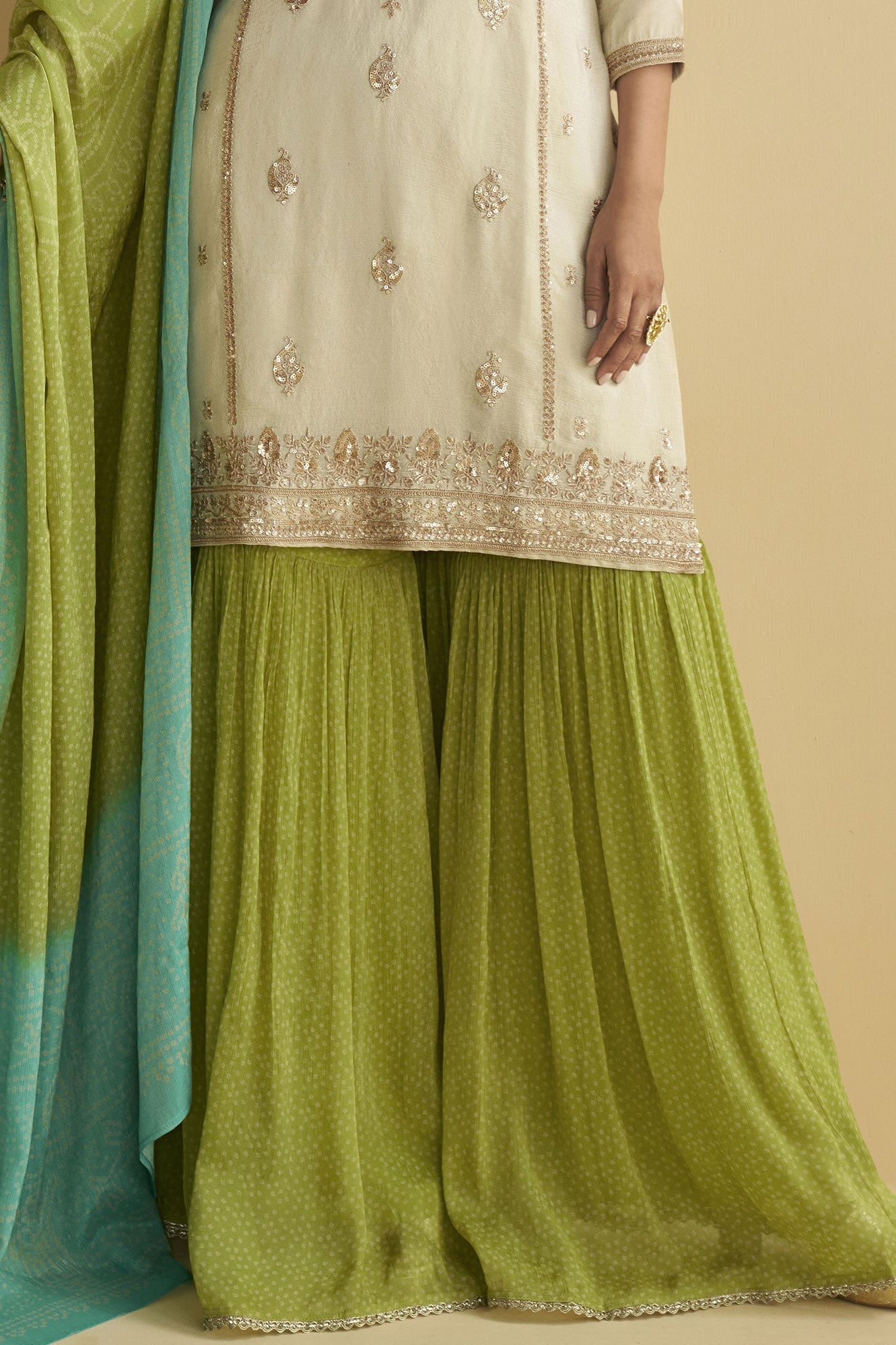 Cream Readymade Chinon Silk Sharara Suit-SS815_4_SareeButa.com