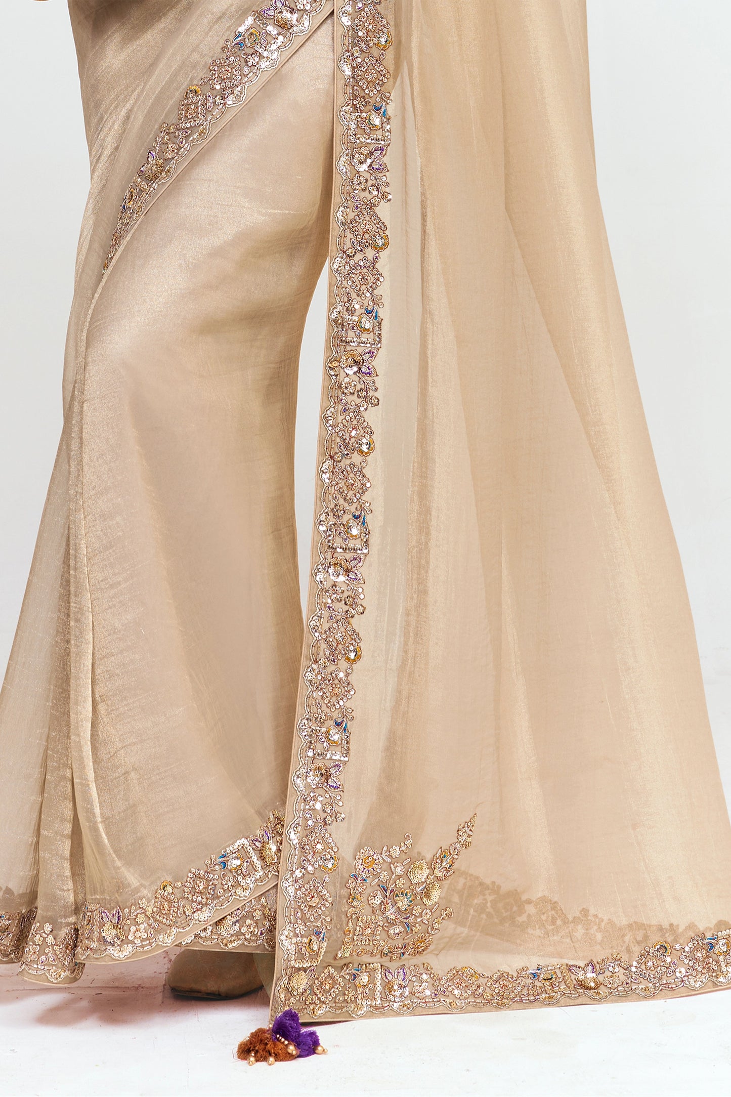 Cream Embroidered Satin Organza Saree-SAR12243_5_SareeButa.com