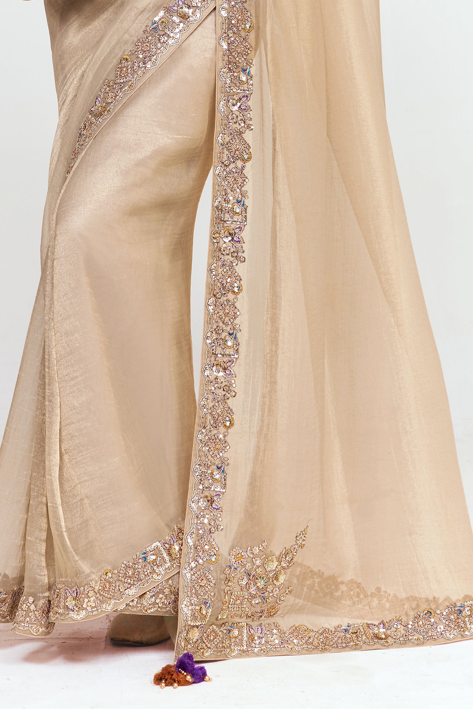 Cream Embroidered Satin Organza Saree-SAR12243_5_SareeButa.com