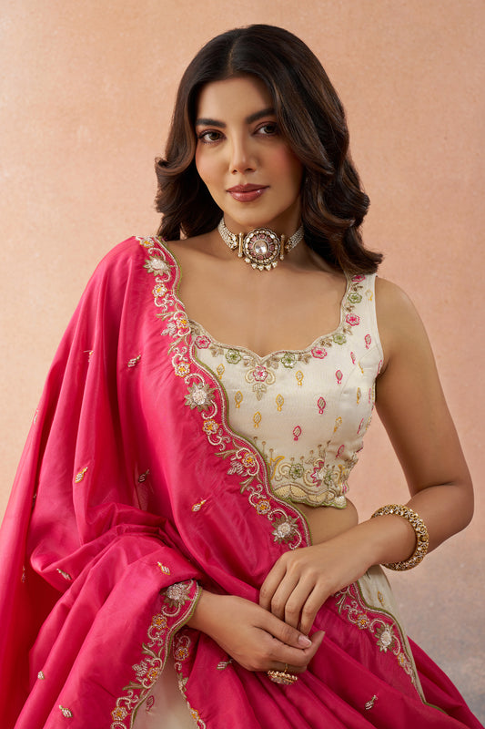 Cream Readymade Embroidered Silk Lehenga-SAR12902_2_SareeButa.com