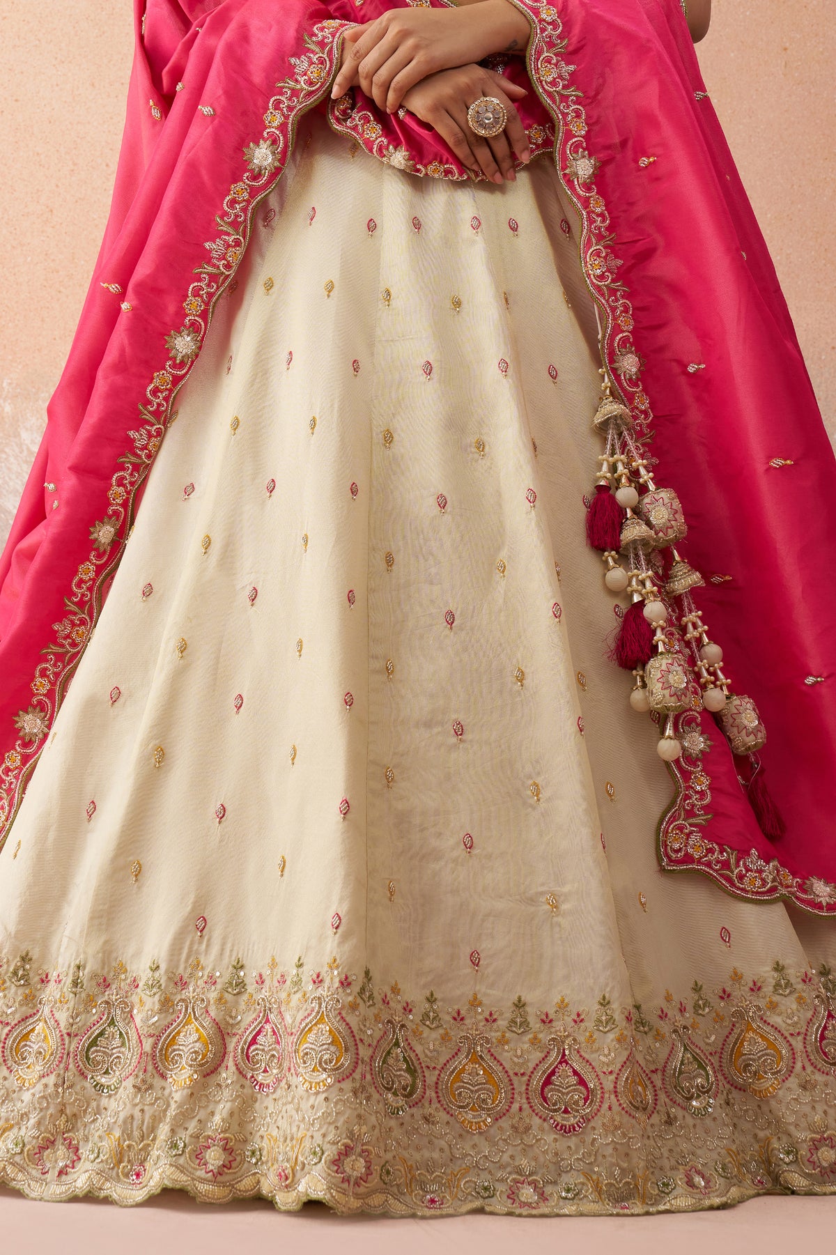 Cream Readymade Embroidered Silk Lehenga-SAR12902_7_SareeButa.com