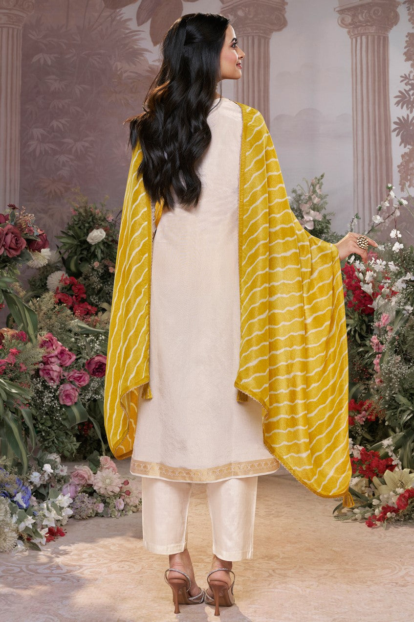 Cream Readymade Tissue Suit-SS981_3_SareeButa.com